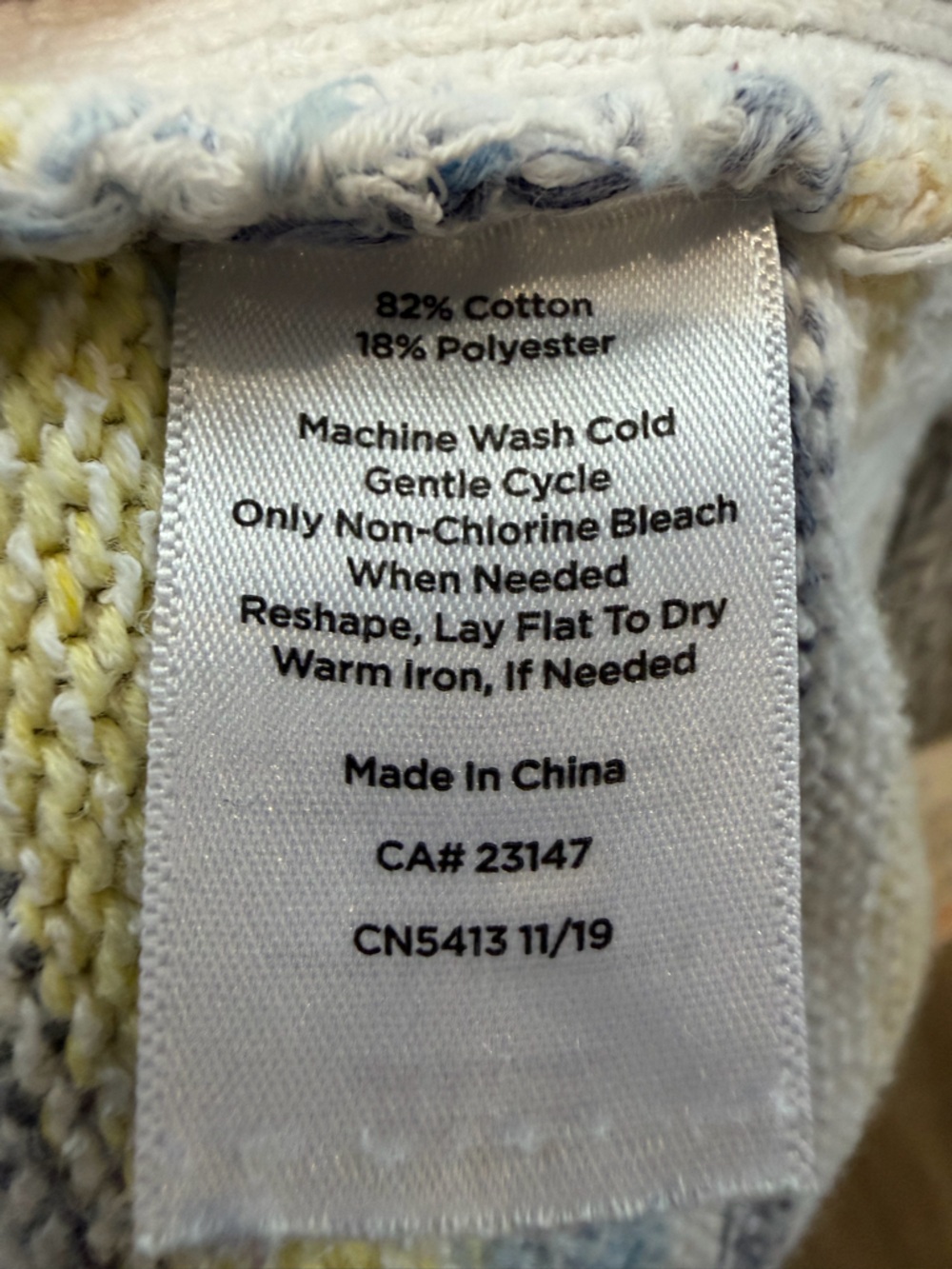 Talbots Pastel Striped Crewneck Sweater in Blue, Yellow & White - Picture 6 of 10